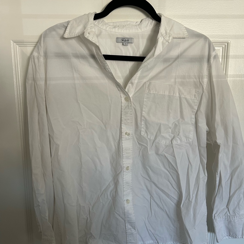 Rails White Casual Button Down Shirt